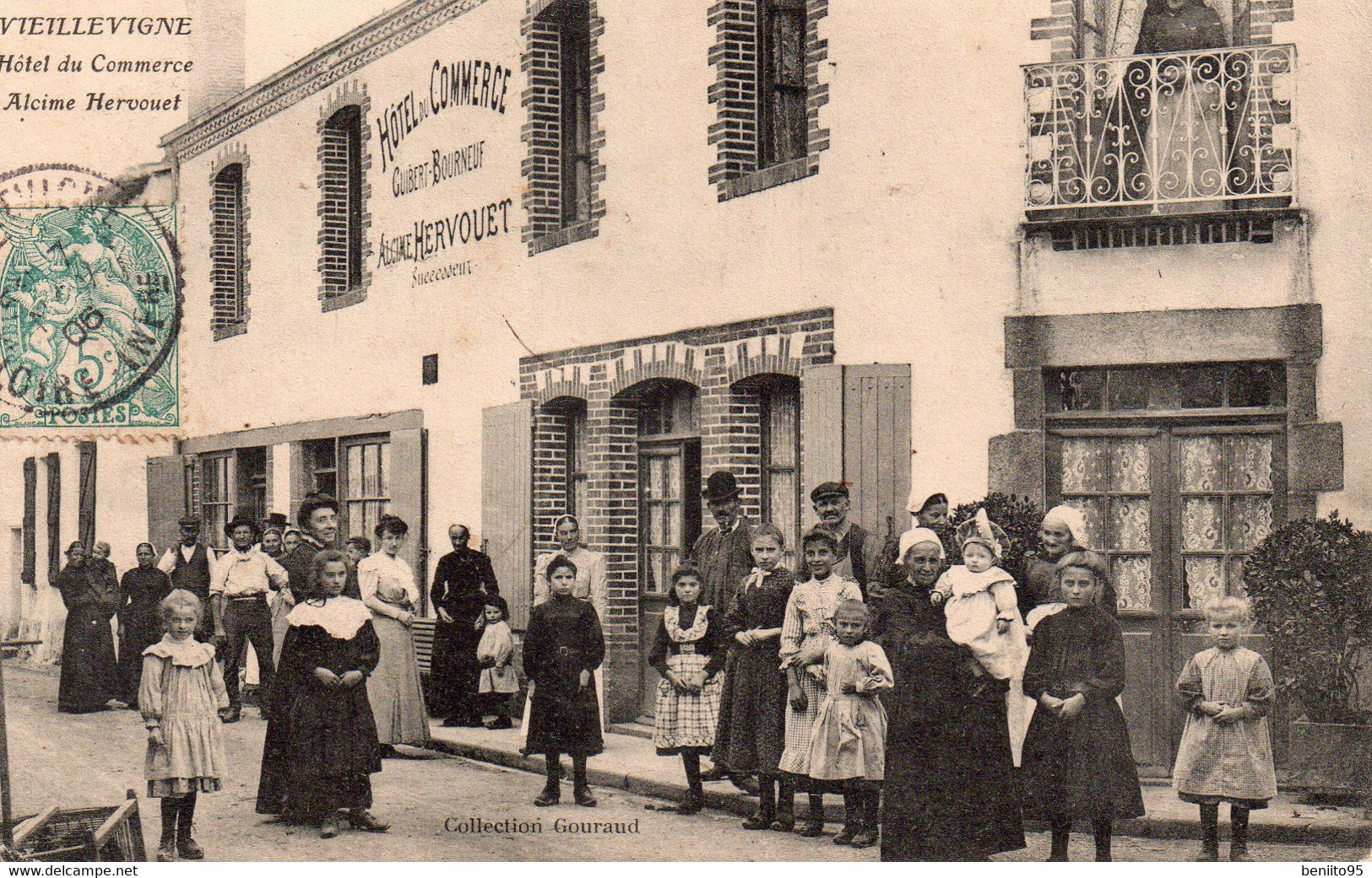 CPA De VIEILLEVIGNE - Hôtel De Commerce. - Autres & Non Classés