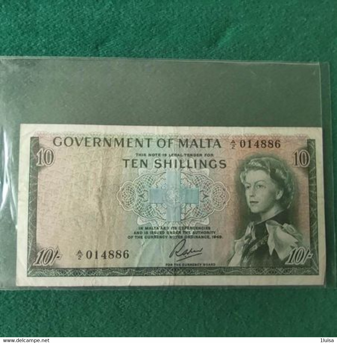 MALTA 10 SHILLINGS 1949 - Malta