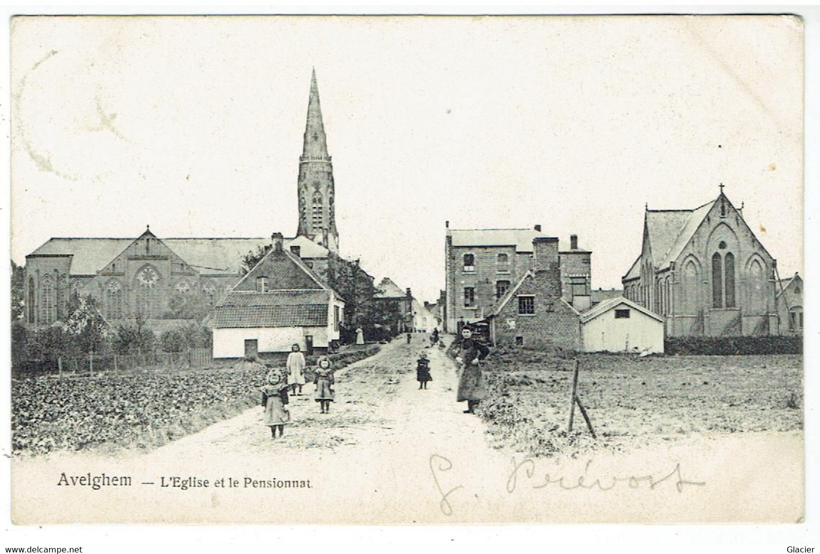 AVELGHEM - L' Eglise Et Le Pensionnat - Avelgem