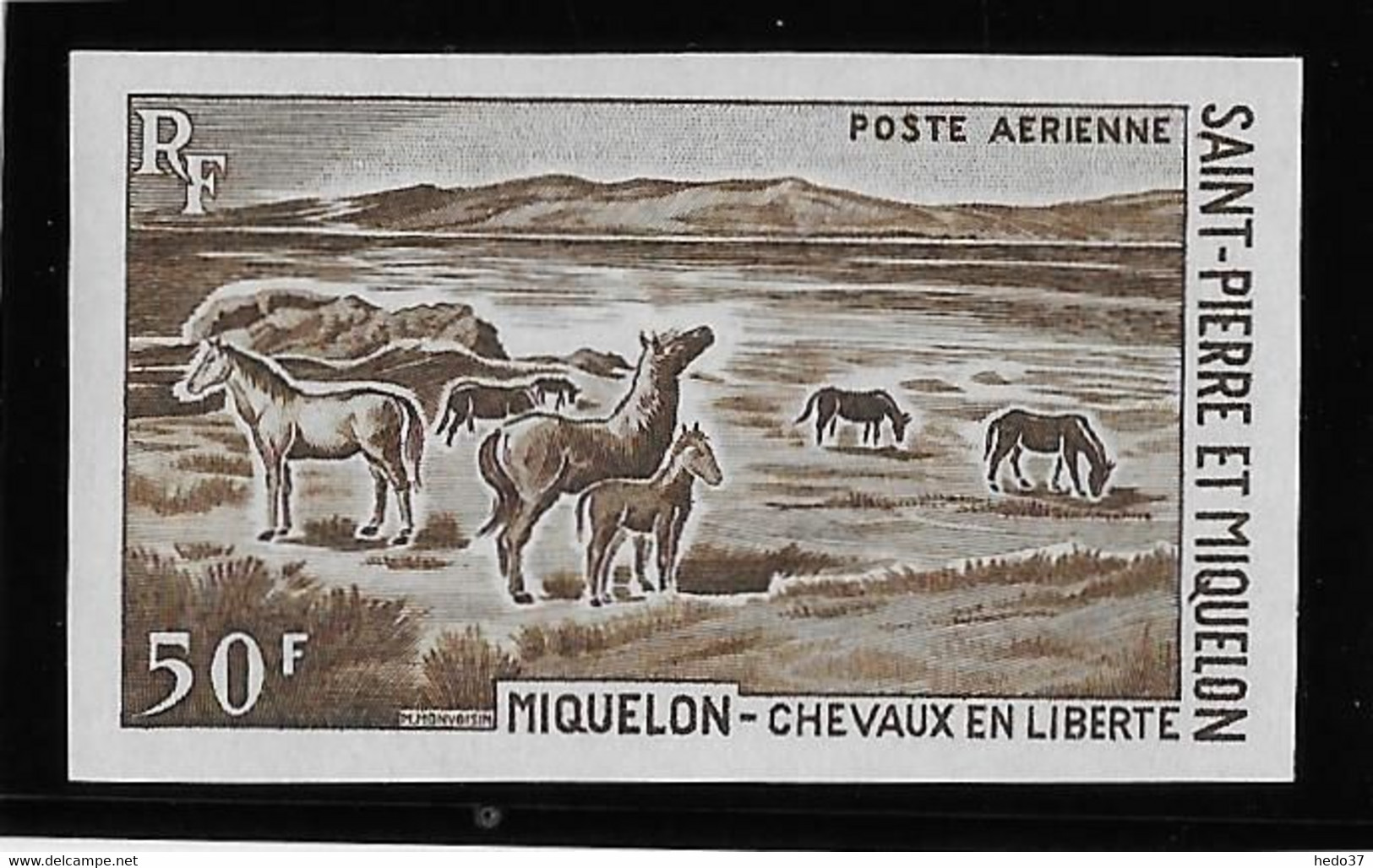 St Pierre Et Miquelon Poste Aérienne N°44 - Essai -  Non Dentelé - Neuf ** Sans Charnière - TB - Sin Dentar, Pruebas De Impresión Y Variedades