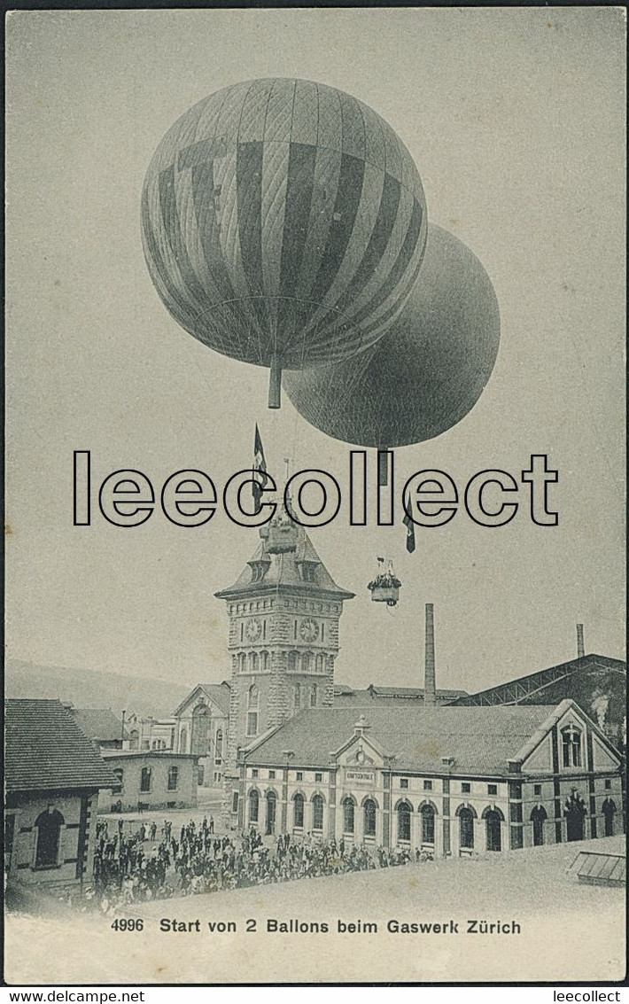 Suisse - ZH Schlieren - Zürich - Ballon - Gordon Bennett 1909 - Vorübung - Militär Ballon - Schlieren