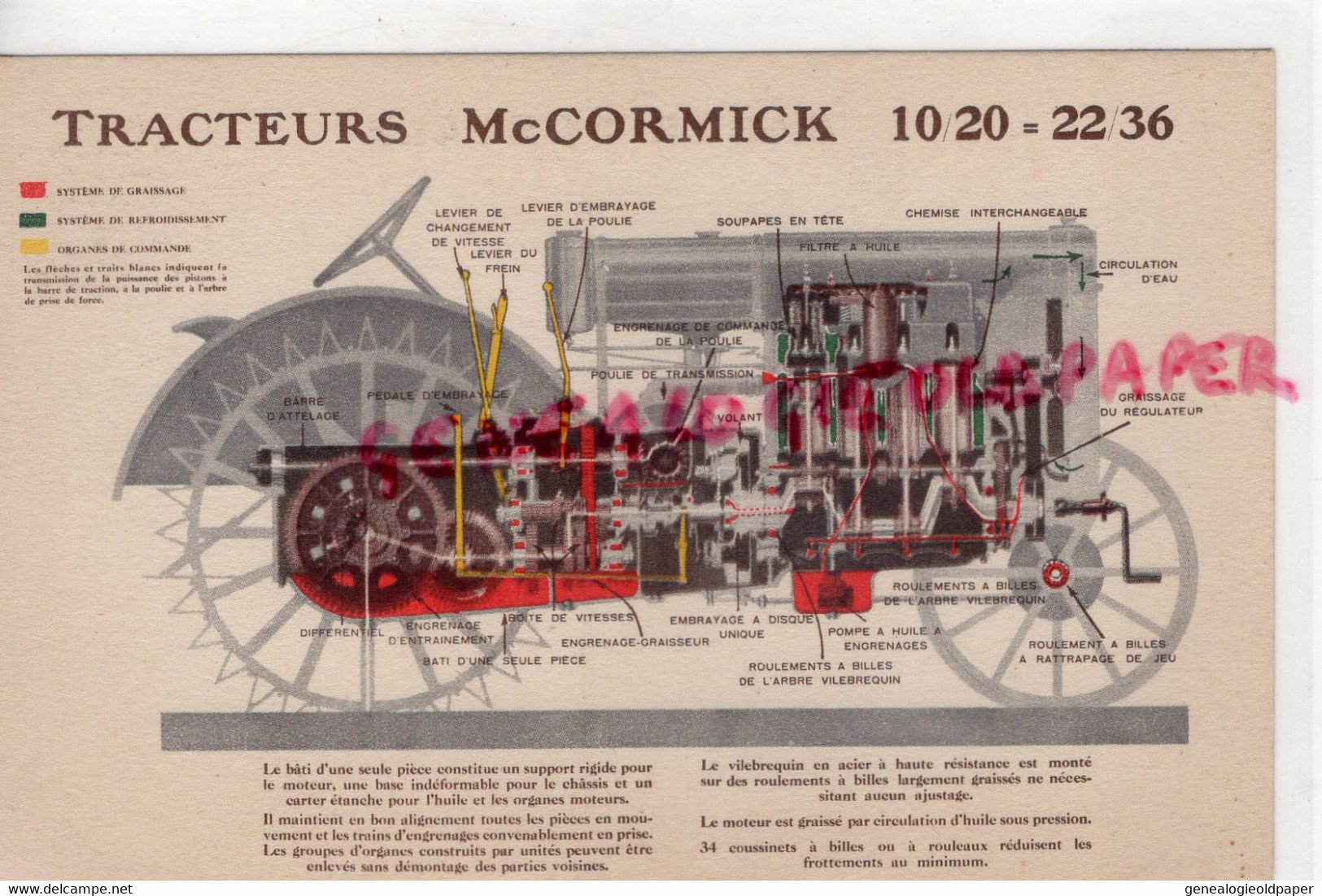 MC CORMICK - TRACTEUR  TRACTEURS 10/20  22/36 - Tracteurs