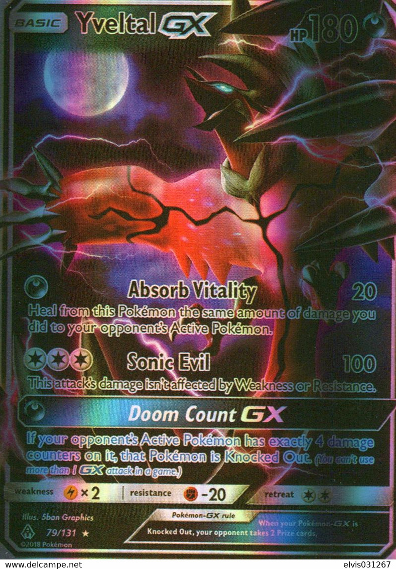 Vintage Pokémon : Dark GX Yveltal - 2018 - EN - Mint Condition - Altri & Non Classificati