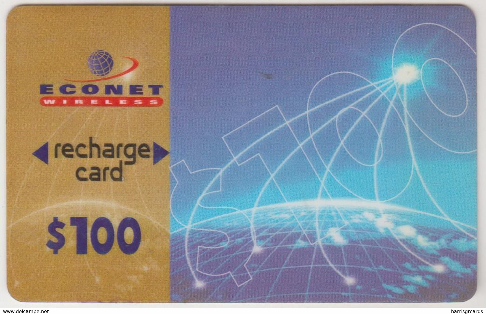 ZIMBABWE - Recharge Card, Econet Wireless Mobile Refill Z$100, Exp.date  30/09/1999, Used - Simbabwe
