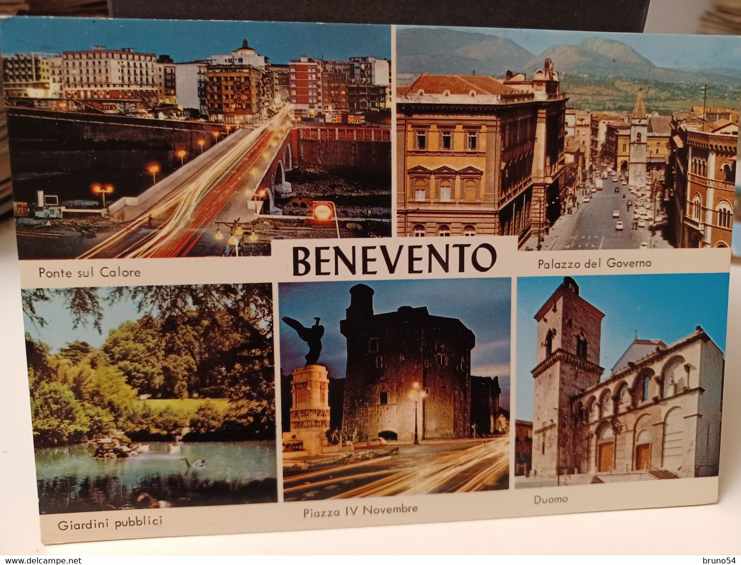 2 Cartoline Benevento,palazzo Del Governo E Consiglio Corporazioni ,piazza IV Novembre, Duomo, Ponte Sul Calore - Benevento