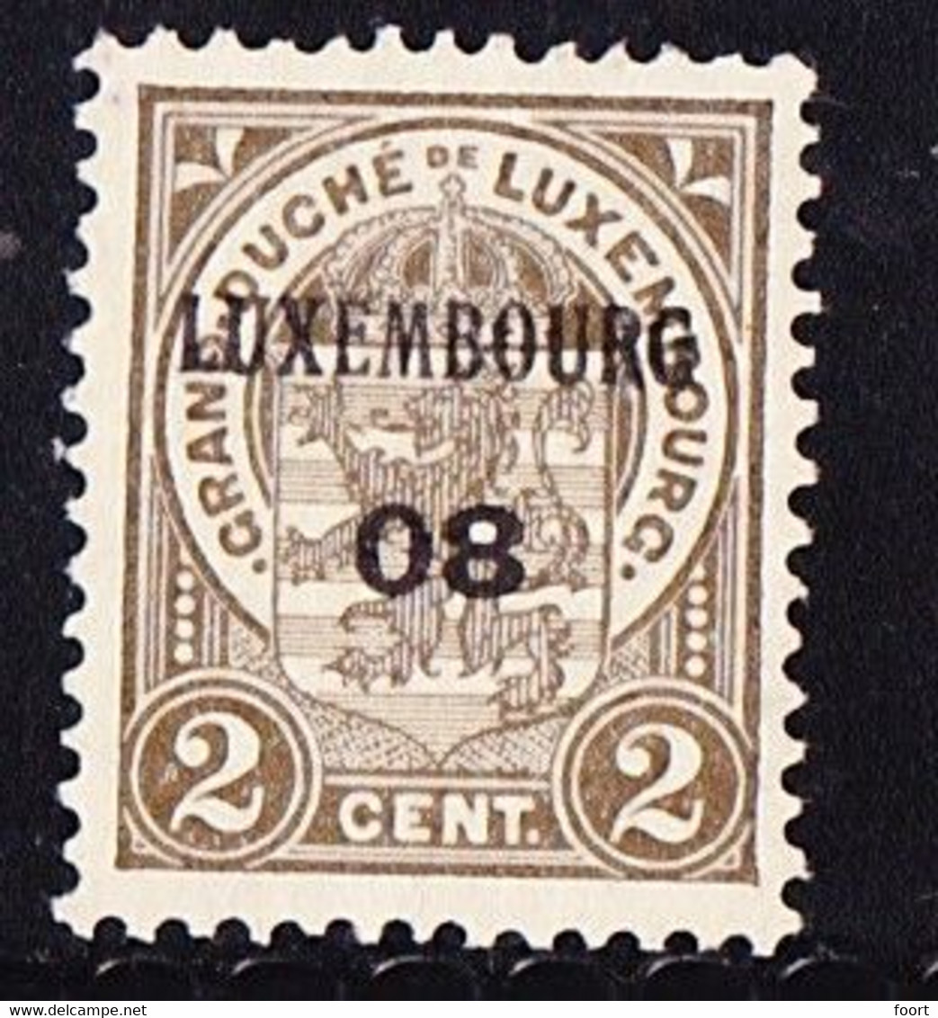 Luxembourg 1908 Prifix Nr. 56 - Voorafgestempeld