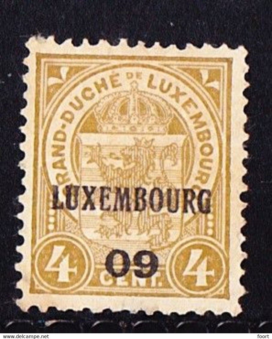 Luxembourg 1909 Prifix Nr. 63 - Vorausentwertungen