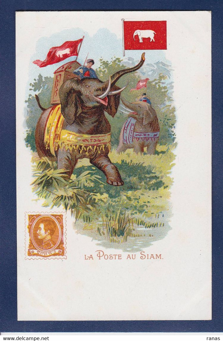 CPA Siam Thaïlande Non Circulé éléphant Poste Facteur - Thaïlande