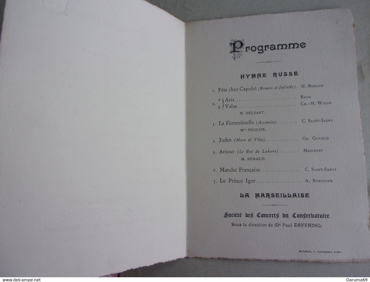 Programme Réception 1896 : Empereur Et Impératrice De Russie à L'Hôtel De Ville - Programmi