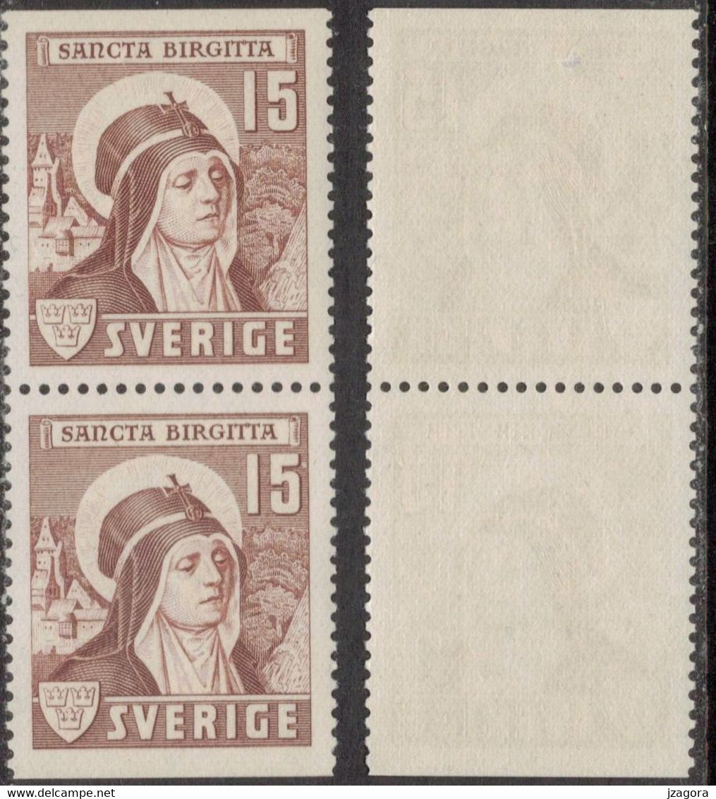 RELIGION HOLY MEN ST SAINT SANTA BIRGITTA BRIDGET BRIGIDA SWEDEN SUEDE SCHWEDEN 1941 Mi 288 Do/Du FACIT 335 BB MNH - Theologen