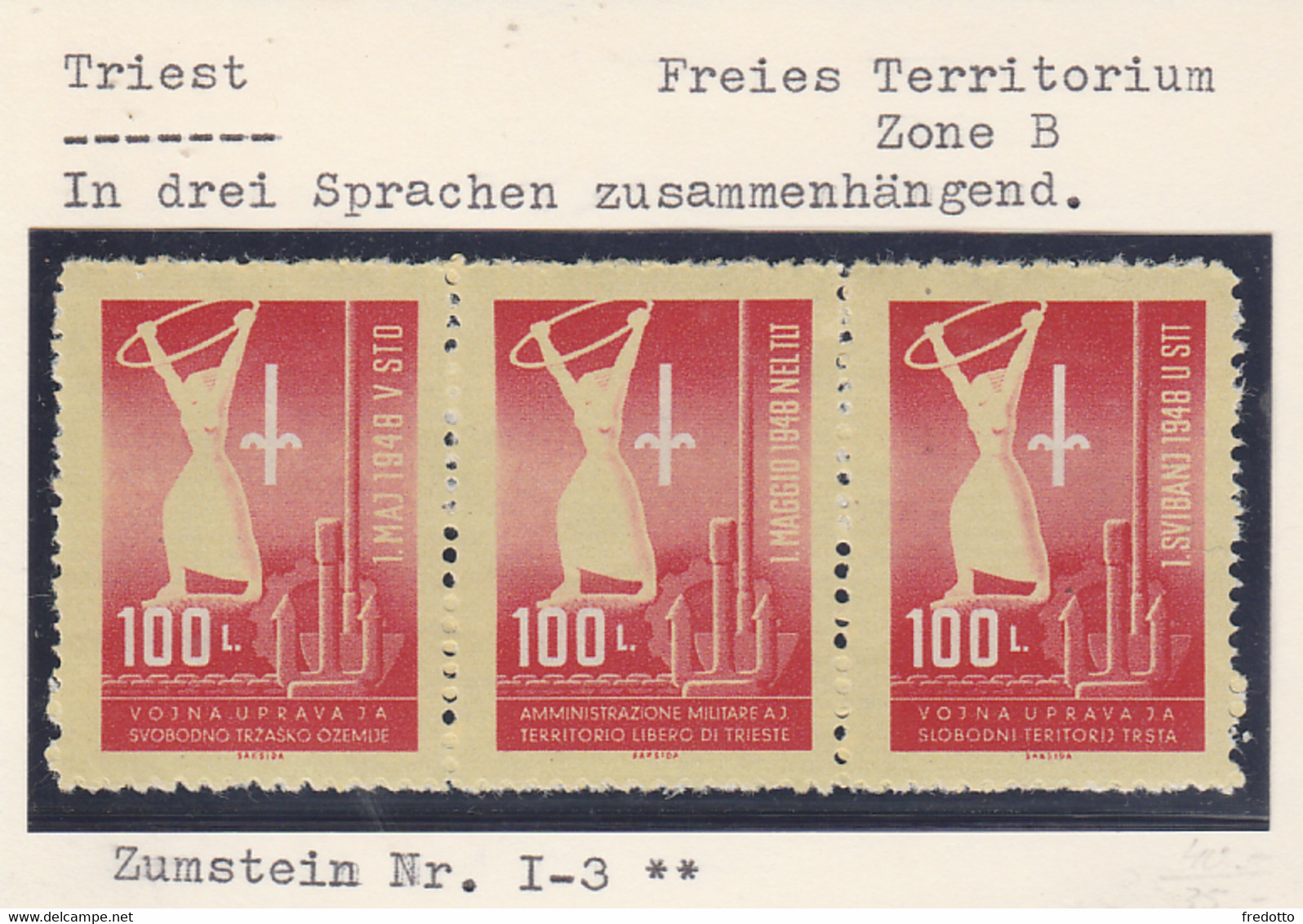 Italien-Triest-Briefmarken Zusammenhängend-postfrisch ** - Afgestempeld