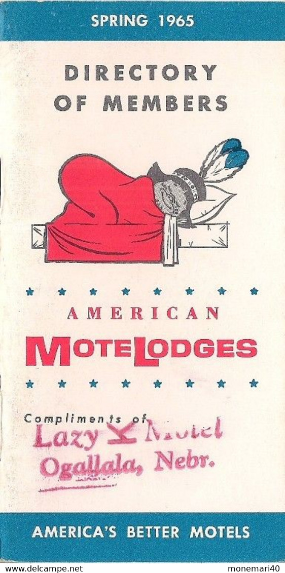 ÉTATS-UNIS - AMECICAN MOTEL LODGES - PRINTEMPS 1965. - América Del Norte