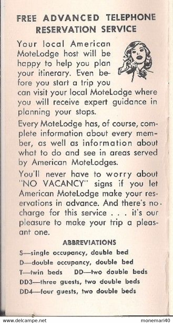 ÉTATS-UNIS - AMECICAN MOTEL LODGES - PRINTEMPS 1965. - América Del Norte