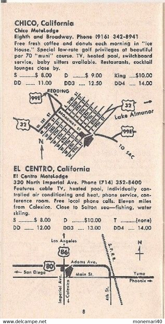 ÉTATS-UNIS - AMECICAN MOTEL LODGES - PRINTEMPS 1965.