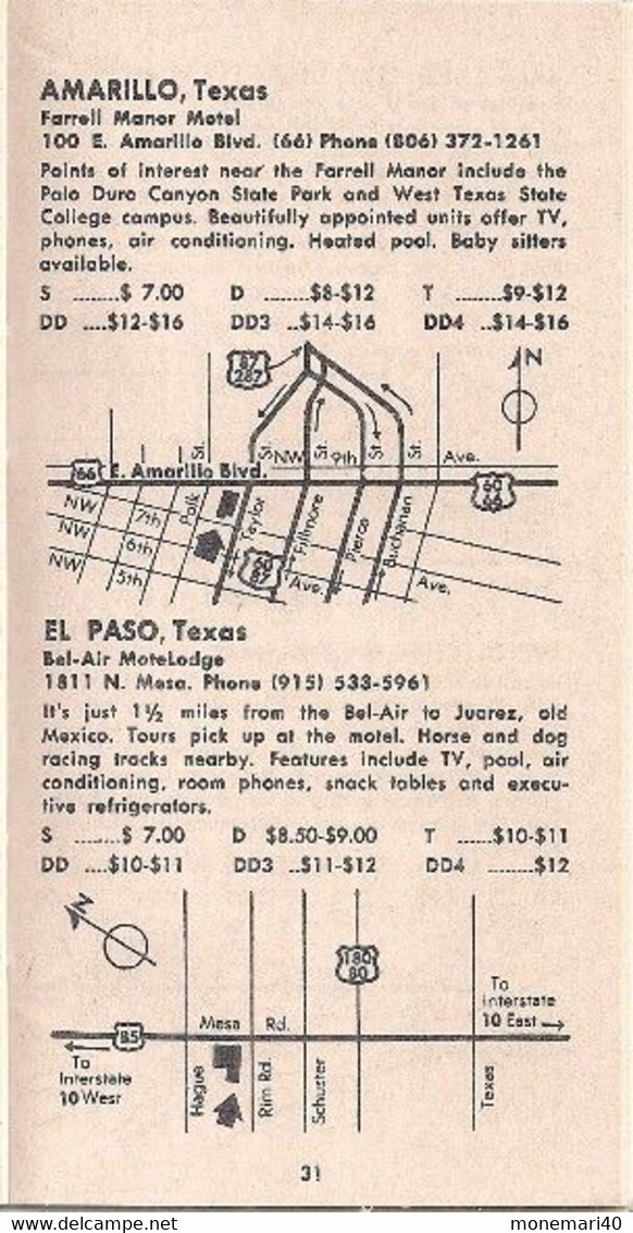 ÉTATS-UNIS - AMECICAN MOTEL LODGES - PRINTEMPS 1965.