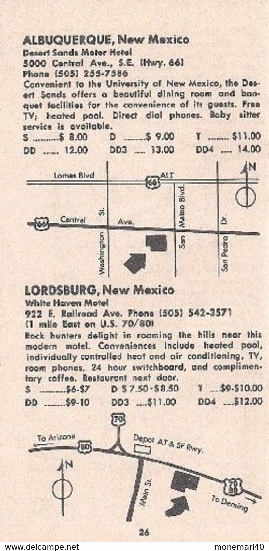 ÉTATS-UNIS - AMECICAN MOTEL LODGES - PRINTEMPS 1965.