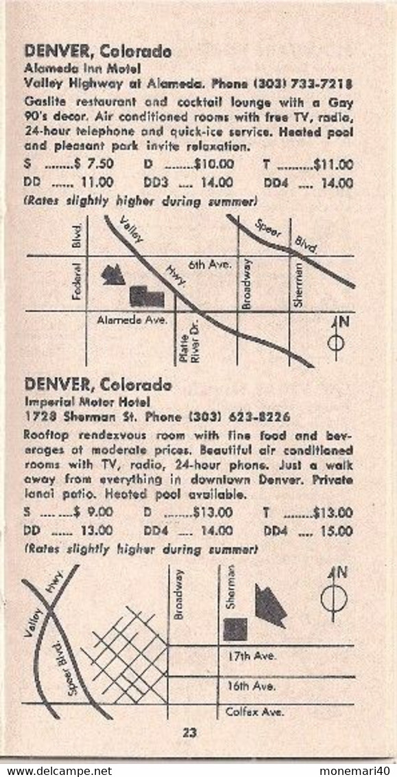 ÉTATS-UNIS - AMECICAN MOTEL LODGES - PRINTEMPS 1965.