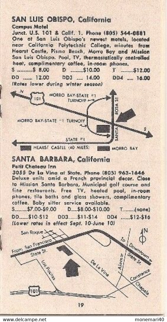 ÉTATS-UNIS - AMECICAN MOTEL LODGES - PRINTEMPS 1965.