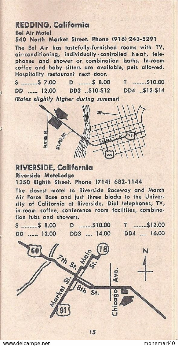 ÉTATS-UNIS - AMECICAN MOTEL LODGES - PRINTEMPS 1965.