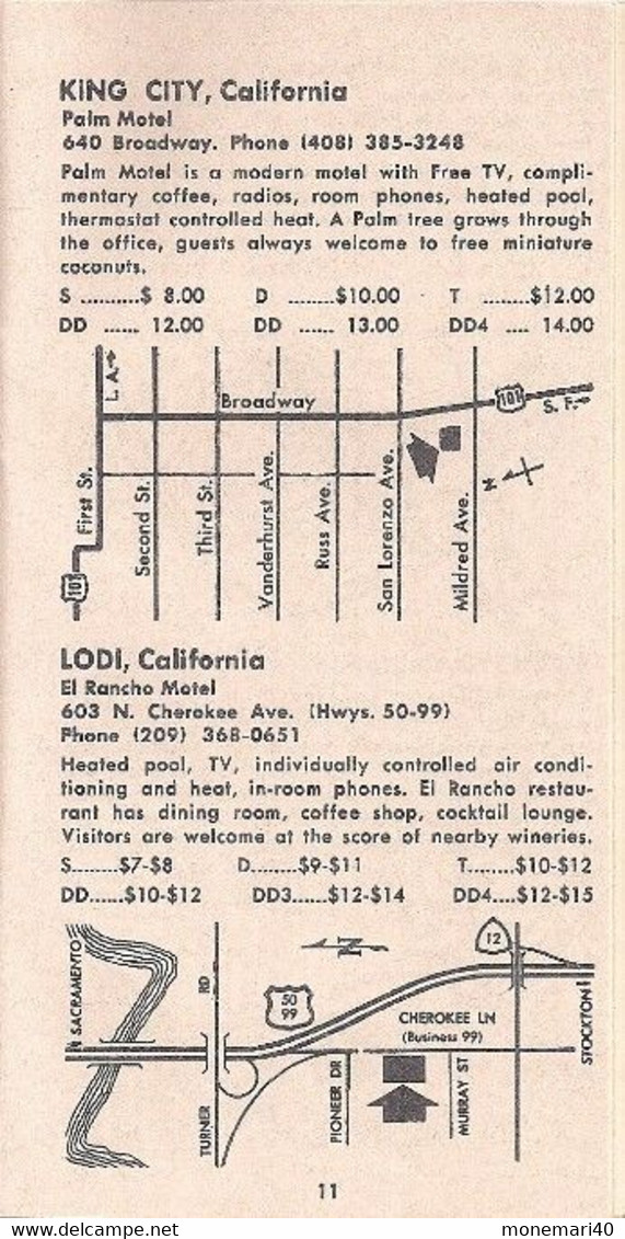 ÉTATS-UNIS - AMECICAN MOTEL LODGES - PRINTEMPS 1965.