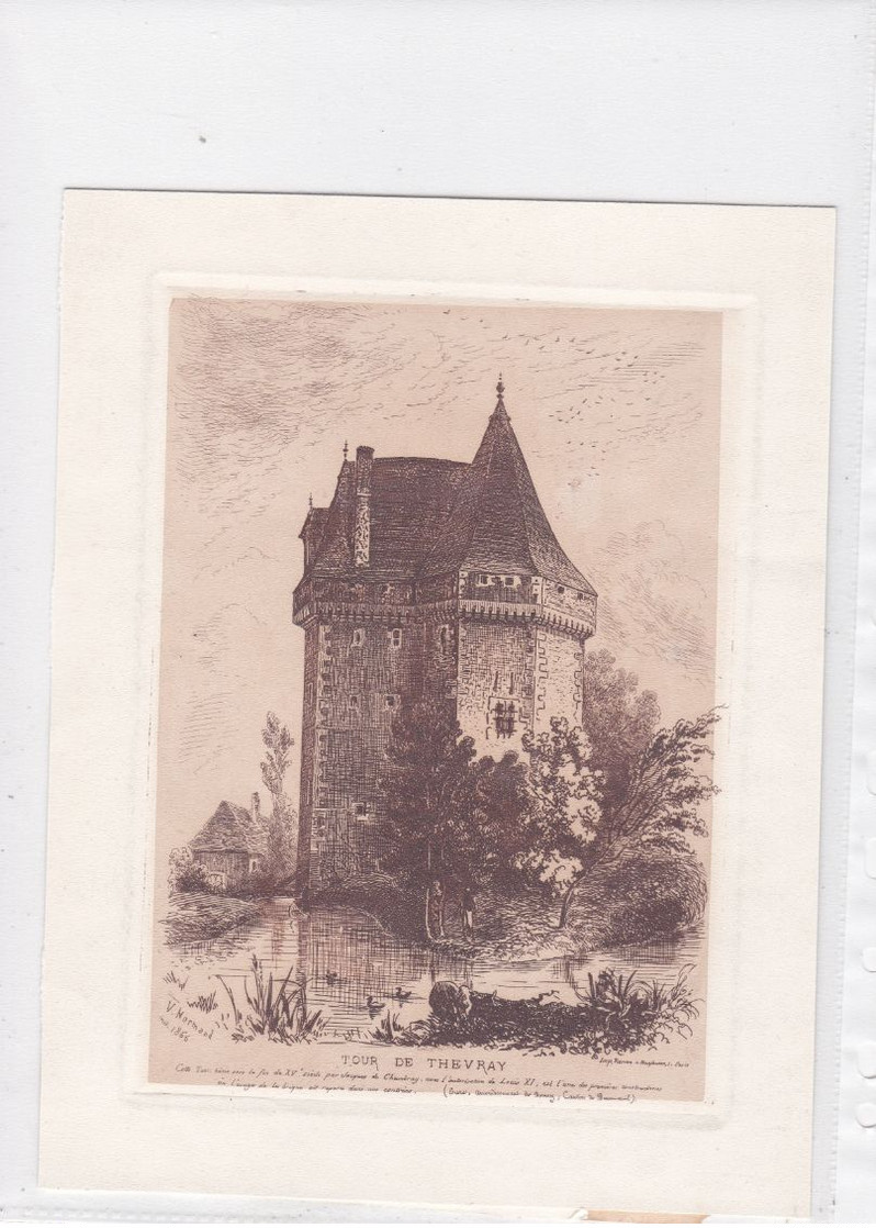 GRAVURE  TOUR DE  THEVRAY  EURE  D27  1886 - 1800 – 1899