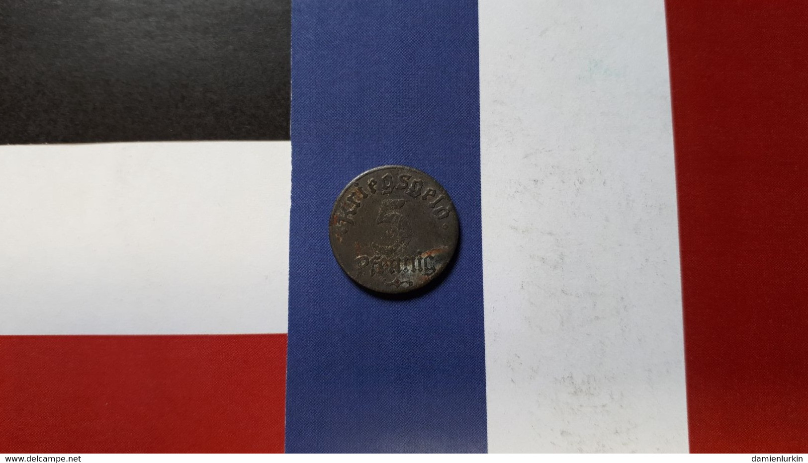 FRANCE KRIEGSGELD STRASBOURG STADT STRASSBURG EIS 5 PFENNIG 1918 FER FRAPPE MEDAILLE - Monétaires / De Nécessité