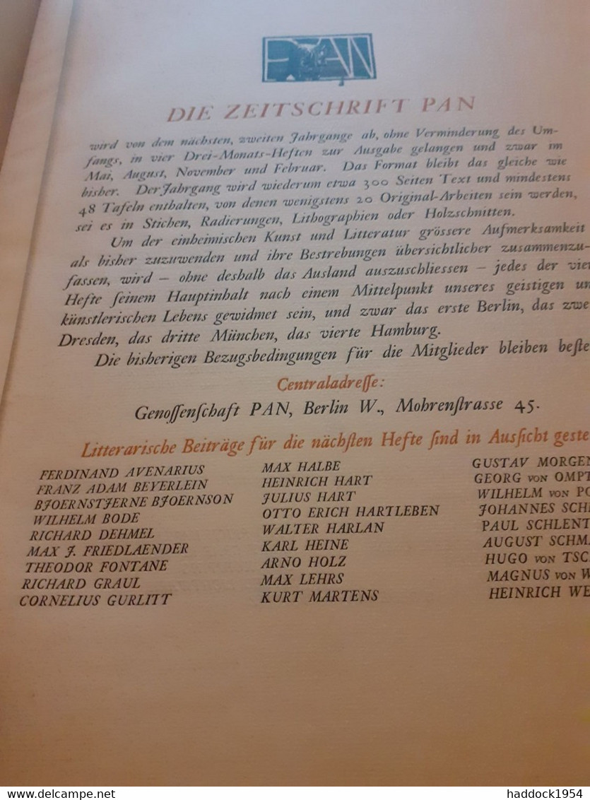 Die Zeitschrift PAN Genoffenfchaft Février - Mars 1896 - Schilderijen &  Beeldhouwkunst