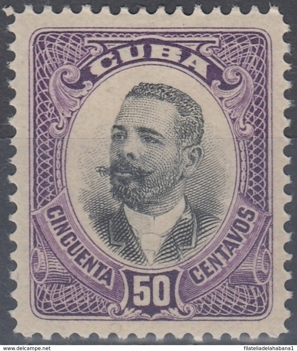 1910-168 CUBA REPUBLICA. 1910. 50c PATRIOTAS. ANTONIO MACEO. MH - Ungebraucht