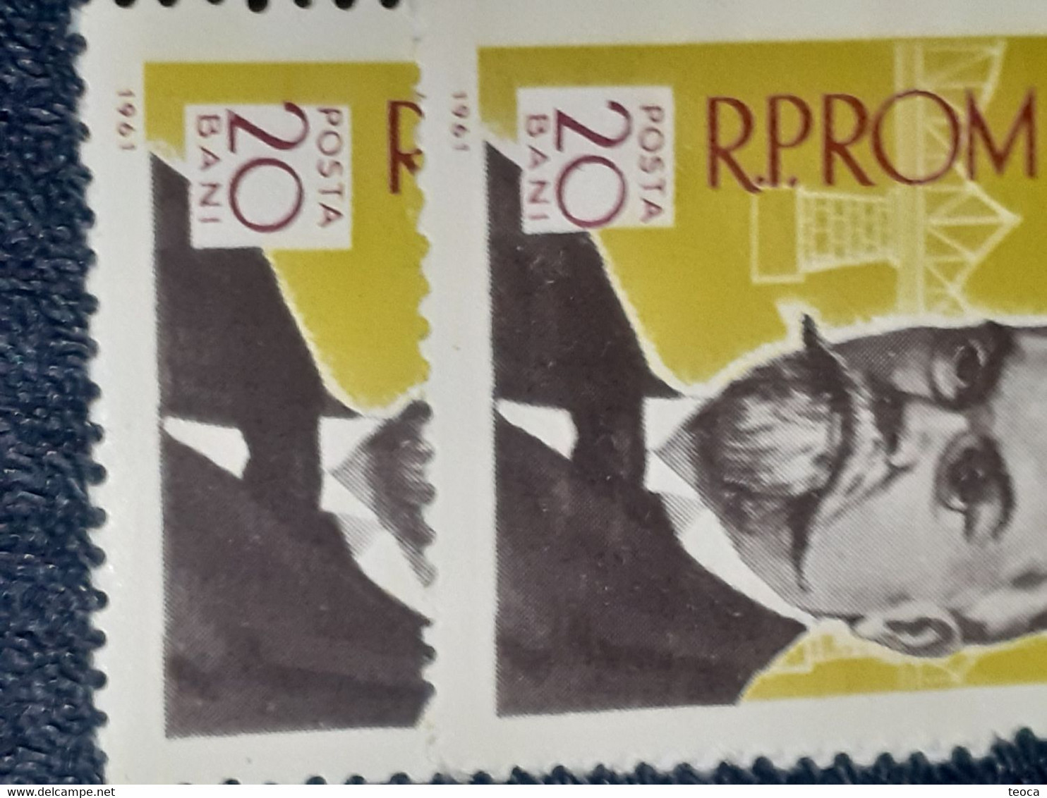 Errors Romania 1961 # Mi 1959 Anghel Saligny, Printed With Numbers And Letter Shifted Left And Right See Image - Abarten Und Kuriositäten