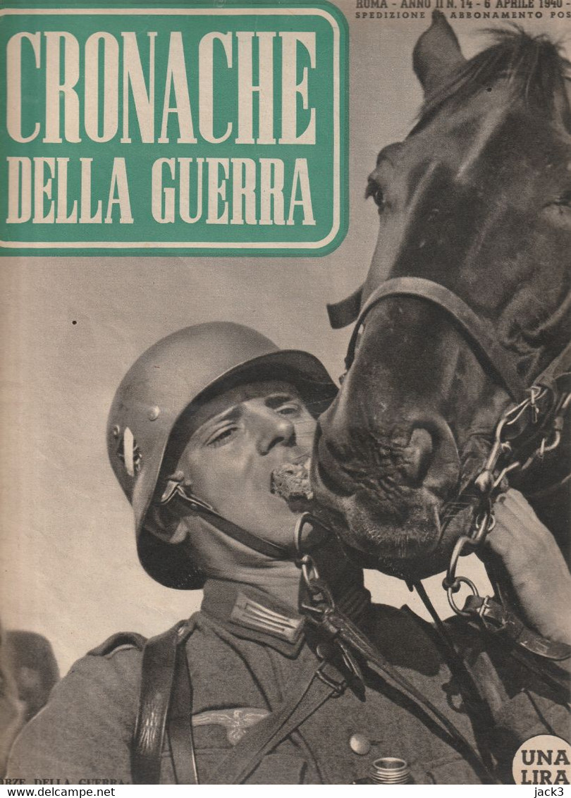 Giornale - Cronache Della Guerra - Roma - 6 Aprile 1940 (nel Retro Immagine Donne Illustrata Da Boccasile) - Guerra 1939-45