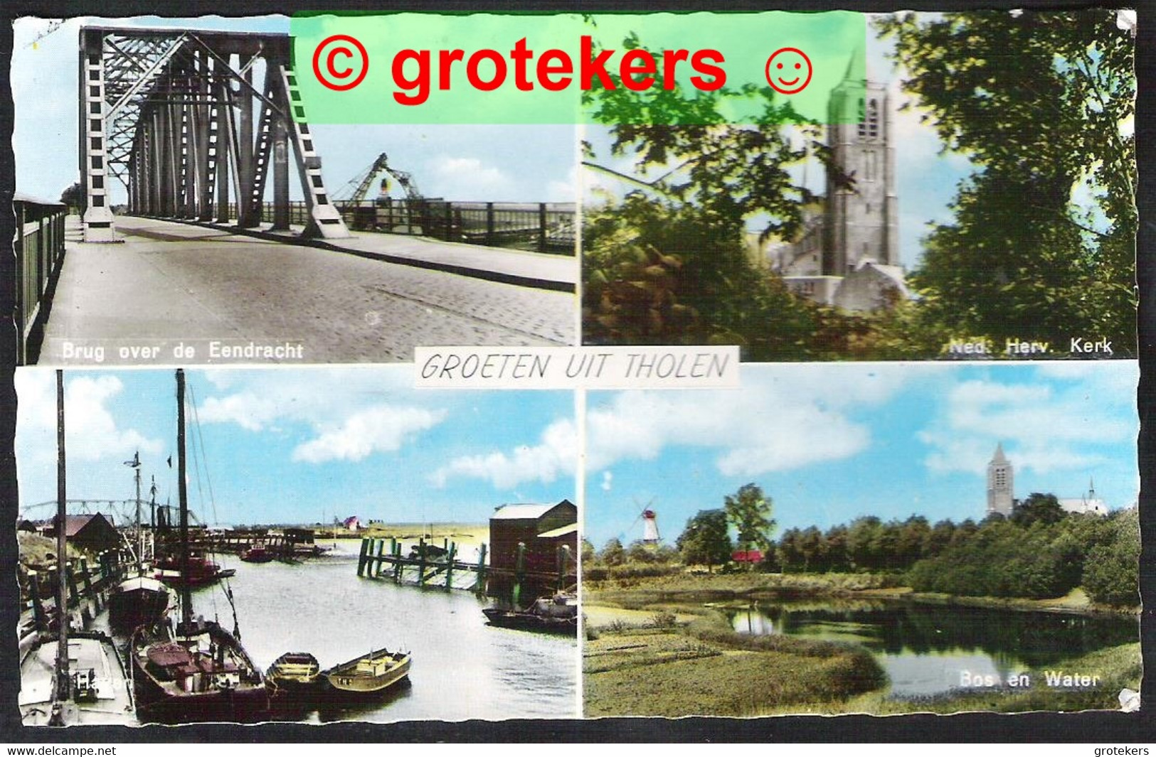 THOLEN Groeten Uit 4-luik 1968 Ed: Fa. C. Dieleman, Tholen - Tholen