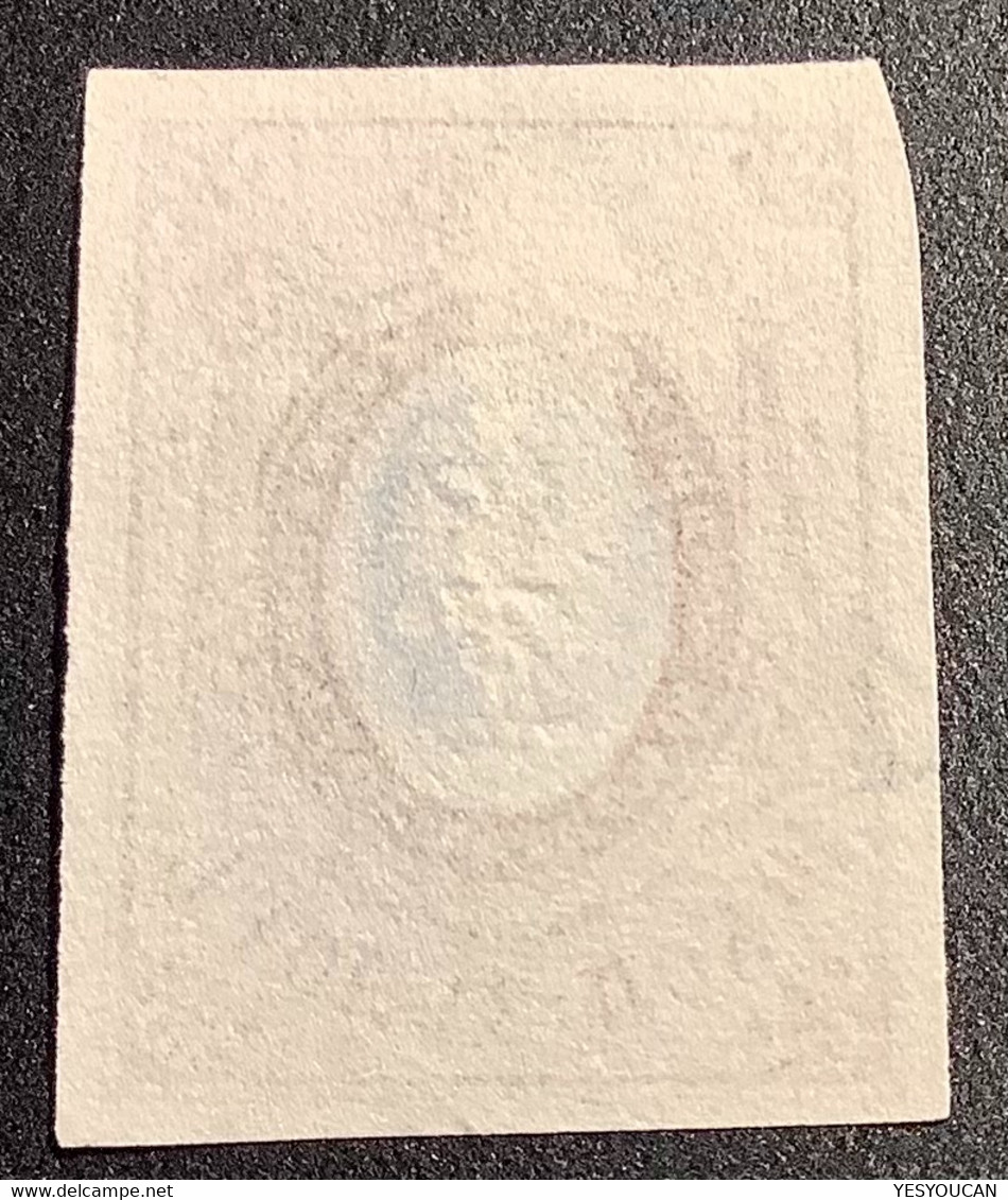 CERT. SCHELLER: 1858 Yv 1 =1200€ SUPERB Used 10 Kop Imperforated (Russia Russie Russland 1857 - Oblitérés