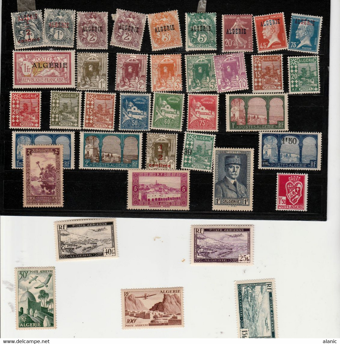 ALGERIE LOT DE 38 TIMBRES NEUFS* A/CH ENTRE N° 1 & N°178 + PA N° 3/5/6/910 - Lots & Serien