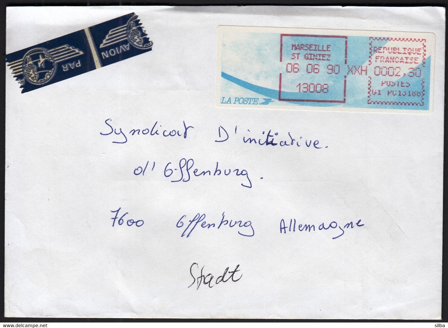 France 1990 / Marseille St. Giniez / Franking Label / Machine Stamp, Automat - 1990 « Oiseaux De Jubert »
