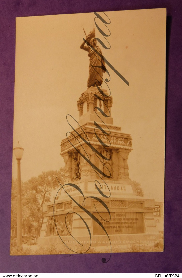 Mexico. Monument  RPPC Cuitlahuac. Real Picture Postcard Warrior. Protector - Mexique