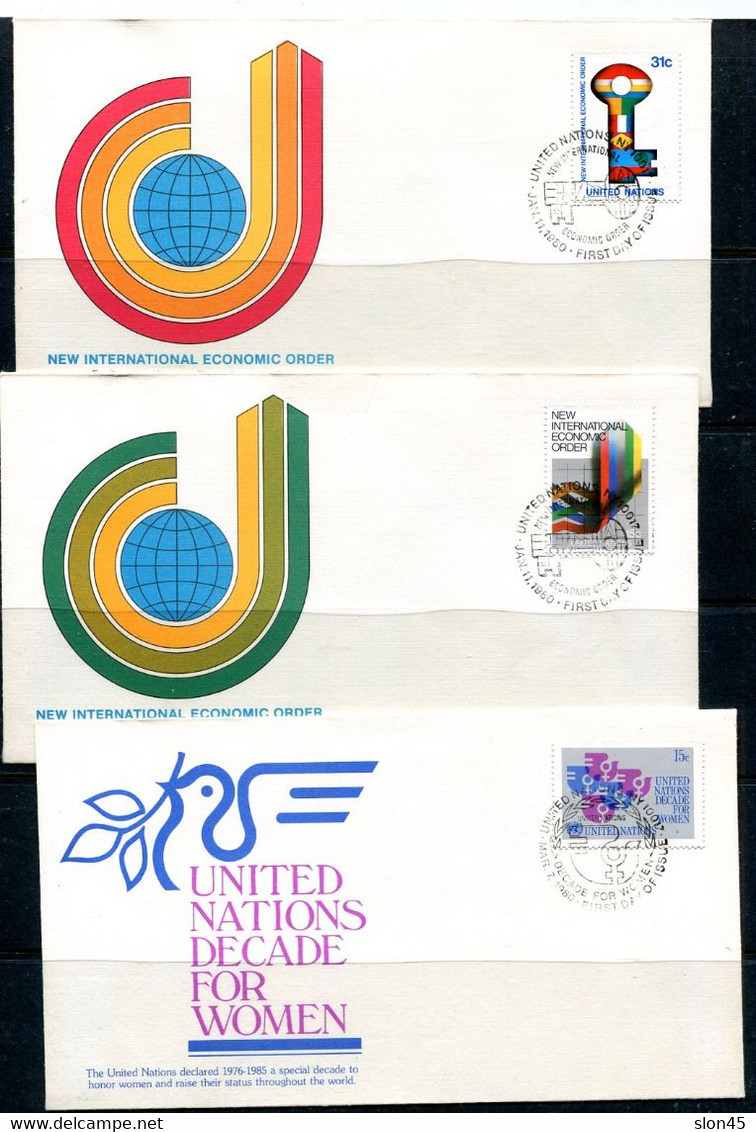 UN 1980 9 First Day Of Issue Covers  11924 - Colecciones & Series