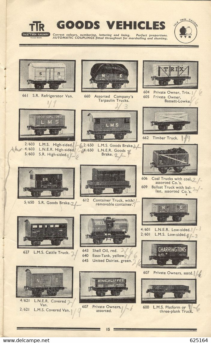 Catalogue TRIX TWIN RAILWAY 1948 TTR Gauge OO 16 Mm. - Anglais