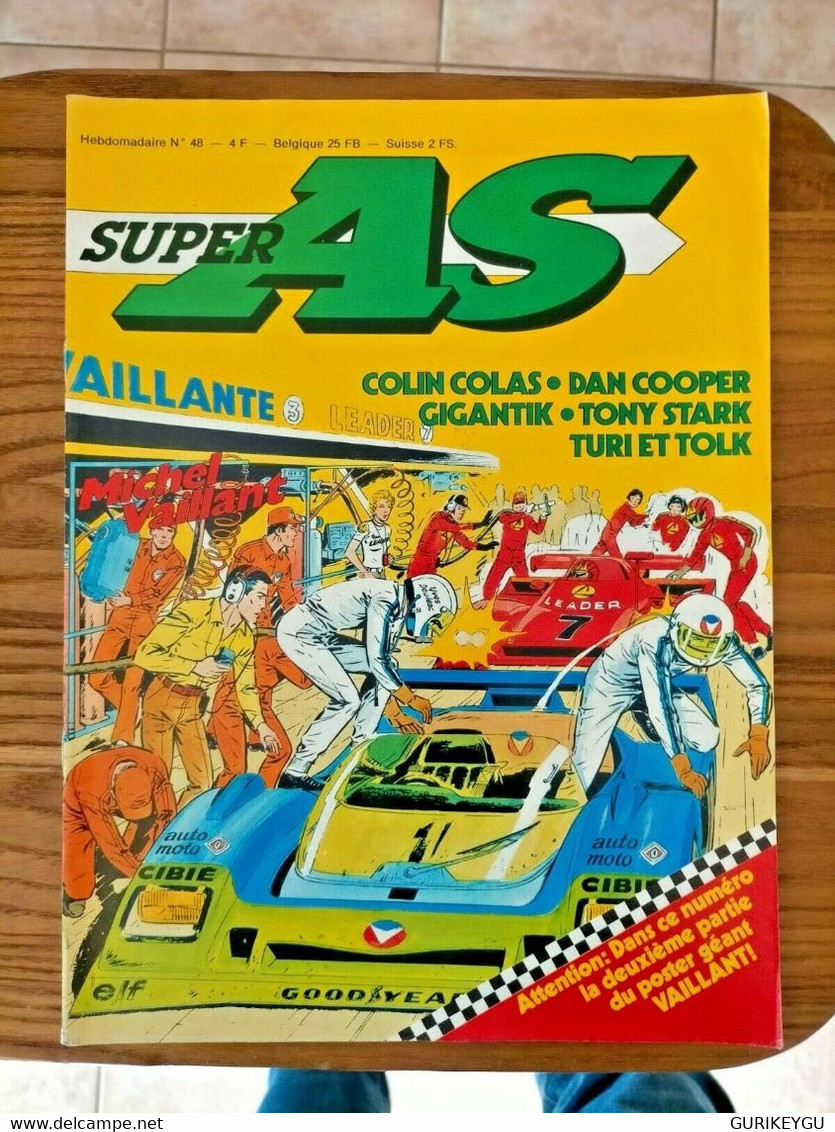 Super AS N° 48 Couverture Graton + Poster MICHEL VAILLANT Tony Stark 1979 TBE - Pif & Hercule