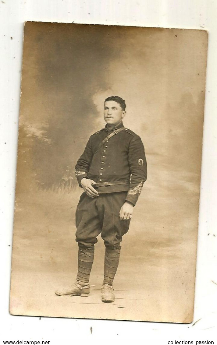 Cp , Carte Photo , Militaria , Militaire ,vierge ,2 Scans - Characters