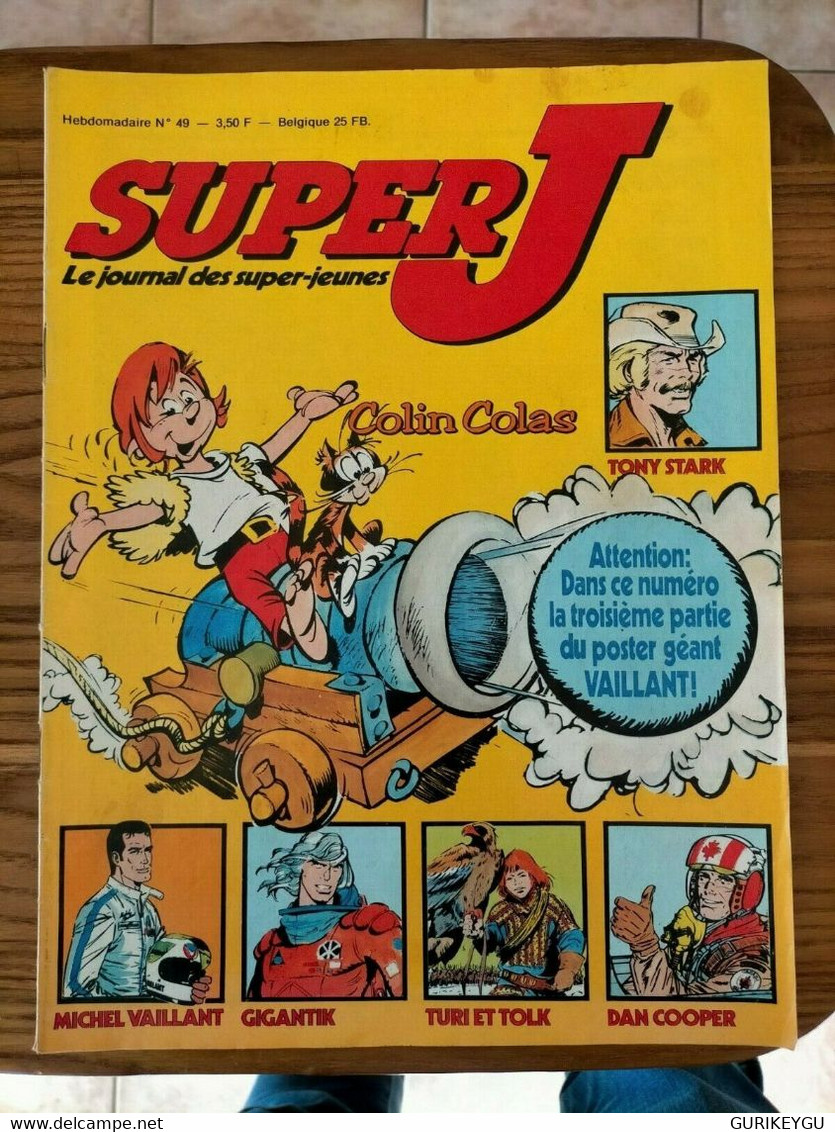 Super J N° 49 Poster MICHEL VAILLANT Dan Cooper GIGANTIK Tony Stark 1979 BIEN - Pif & Hercule