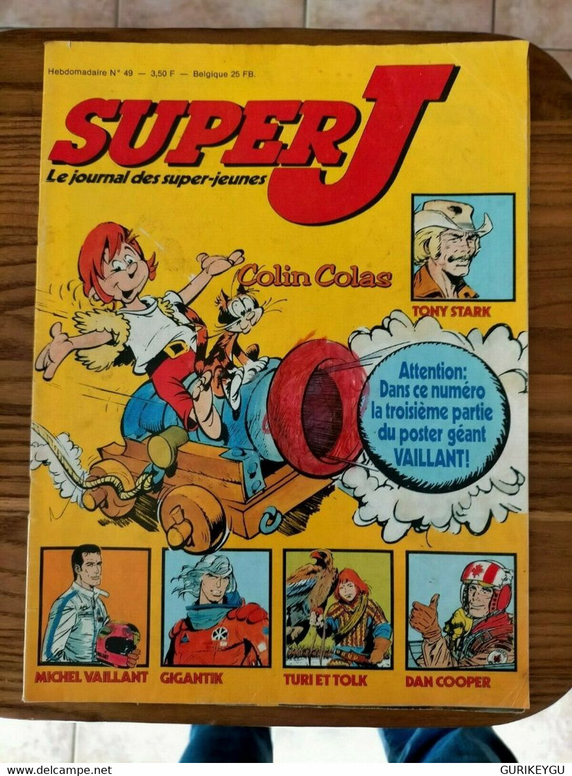 Super J N° 49 Poster MICHEL VAILLANT Dan Cooper GIGANTIK Tony Stark 1979 - Pif & Hercule