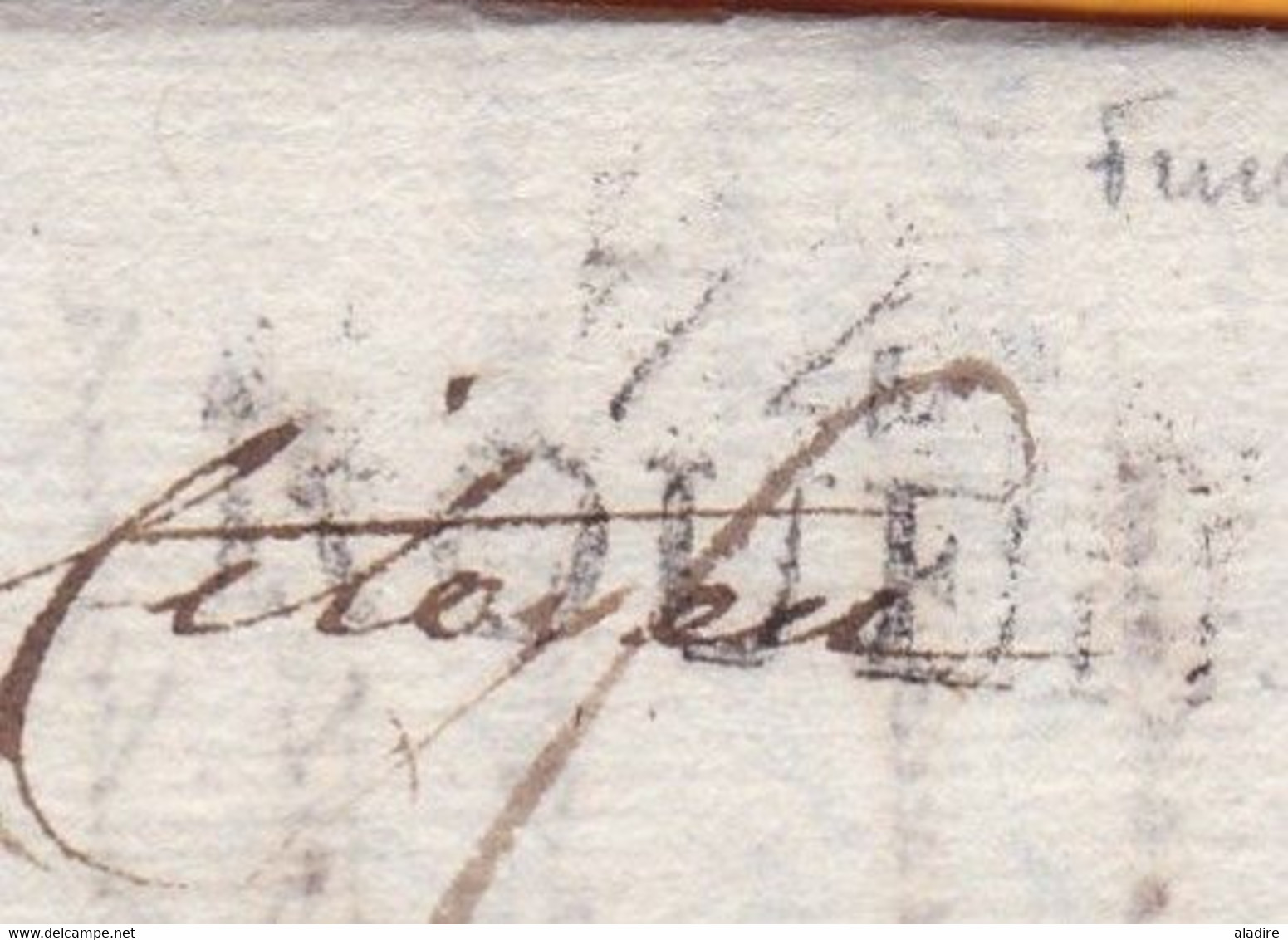 1799 - An 6 - Marque Postale 74 ROUEN Sur Lettre Pliée Avec Correspondance De 3 P Vers PARIS - T6 - 1701-1800: Precursors XVIII