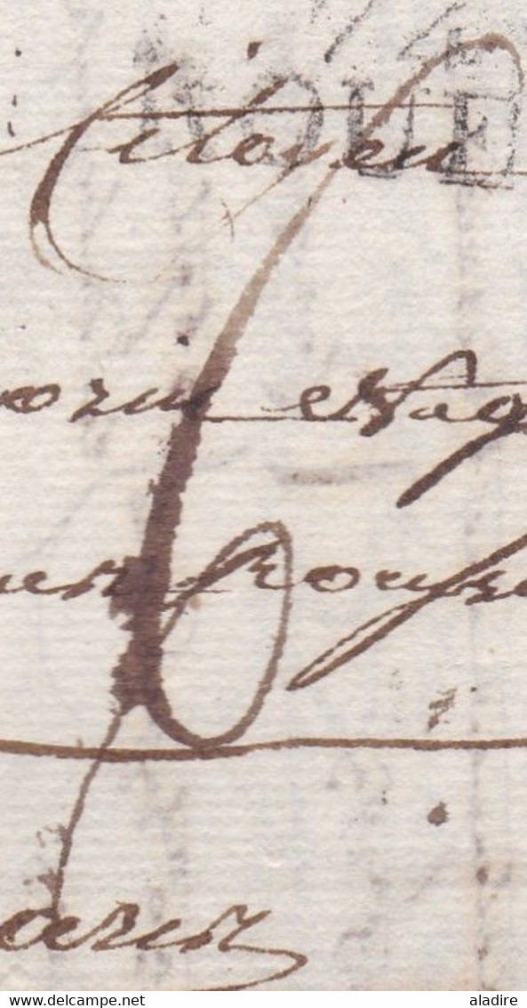 1799 - An 6 - Marque Postale 74 ROUEN Sur Lettre Pliée Avec Correspondance De 3 P Vers PARIS - T6 - 1701-1800: Precursors XVIII