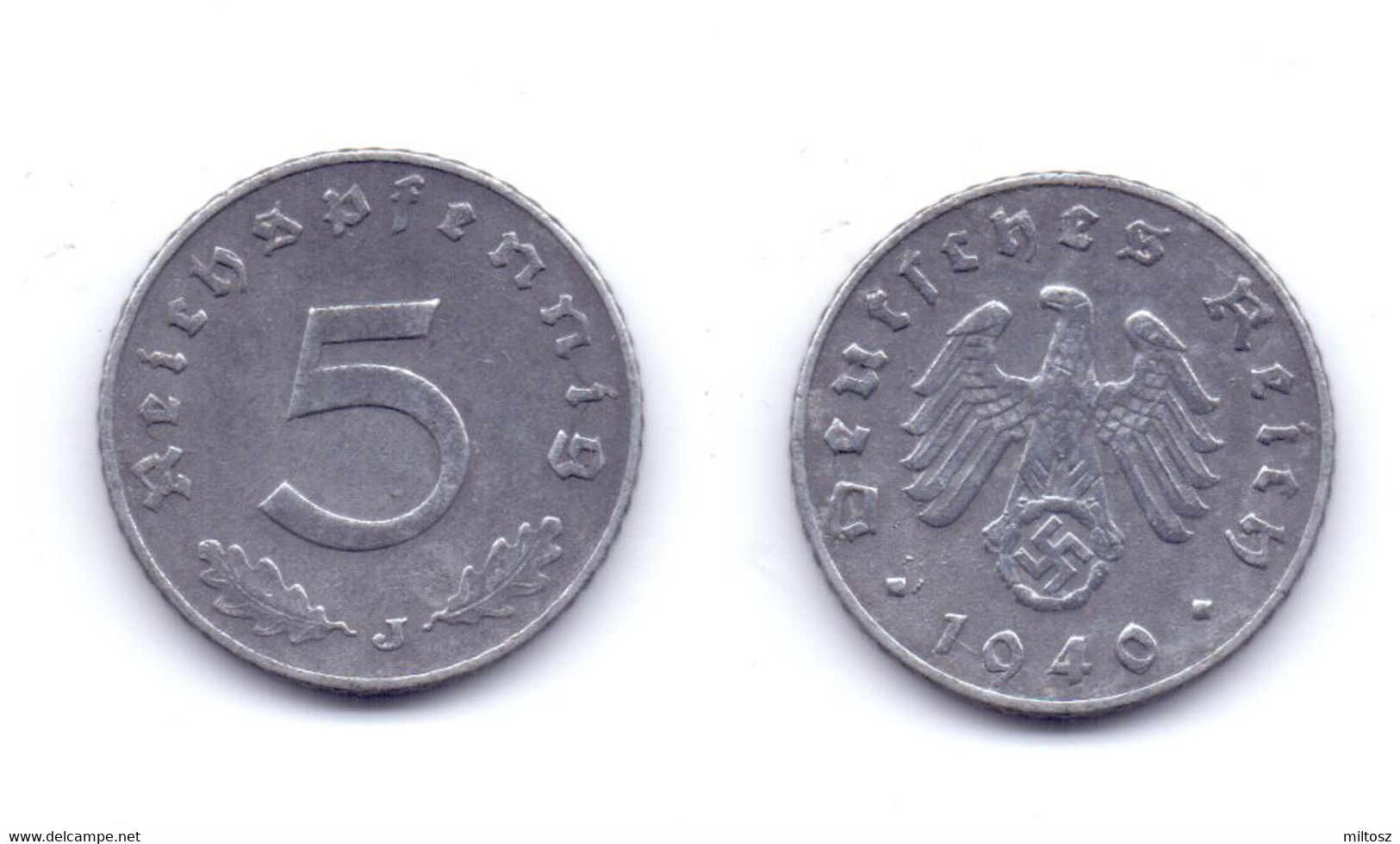 Germany 5 Reichspfennig 1940 J WWII Issue - 5 Reichspfennig
