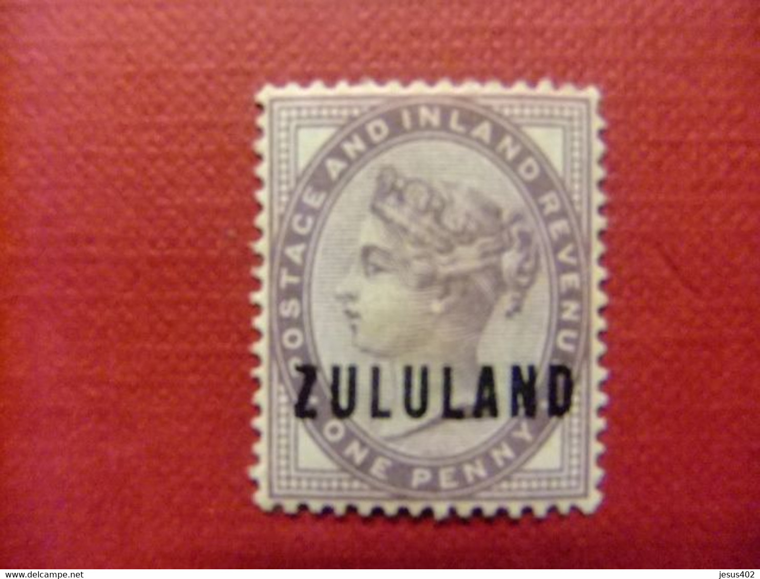 ZULULAND 1888 REINA VICTORIA Yvert 2 * MH Stanley Gibbons 2 * MH Fil Corona CA - Zululand (1888-1902)