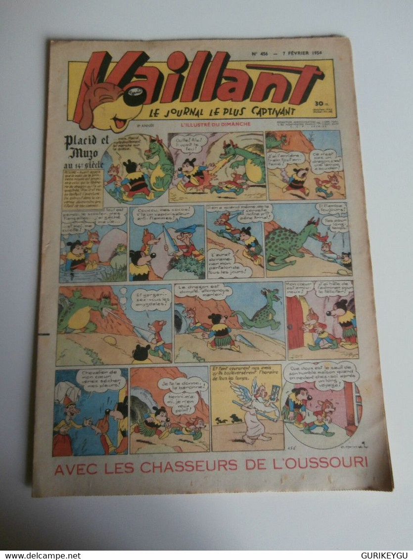 VAILLANT N° 456 ARTHUR CEZARD NASDINE HODJA LE PETIT PIF Pif Le Chien 7/02/1954 - Pif & Hercule