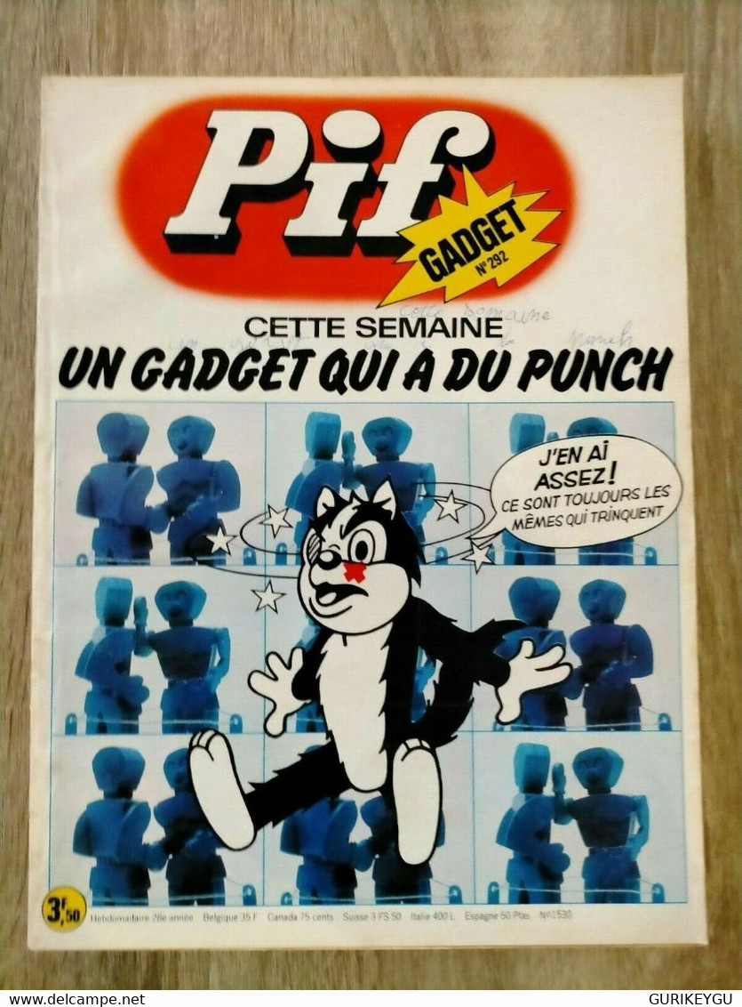 PIF GADGET N° 292 Placid Et Muzo PIFOU Léo HERCULE ARNAL VAILLANT Cezard TTBE - Pif & Hercule