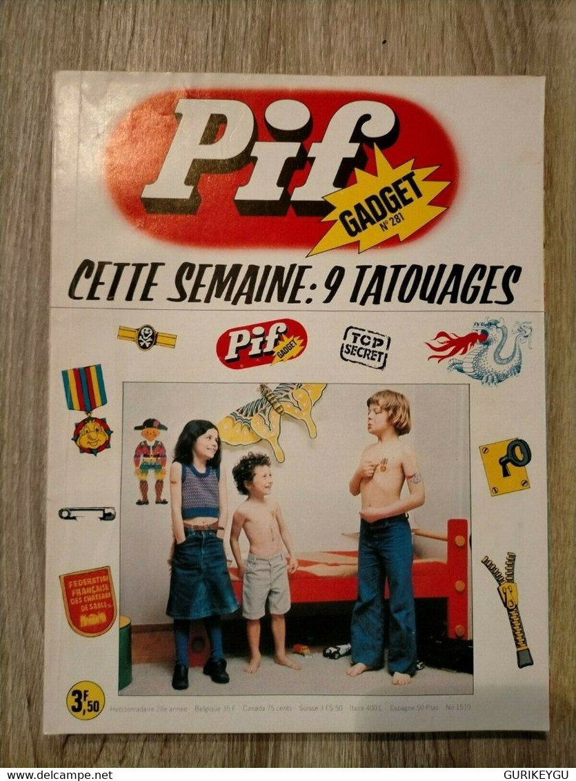 PIF GADGET N° 281 Placid Et Muzo PIFOU Léo HERCULE ARNAL Vaillant TTBE - Pif & Hercule