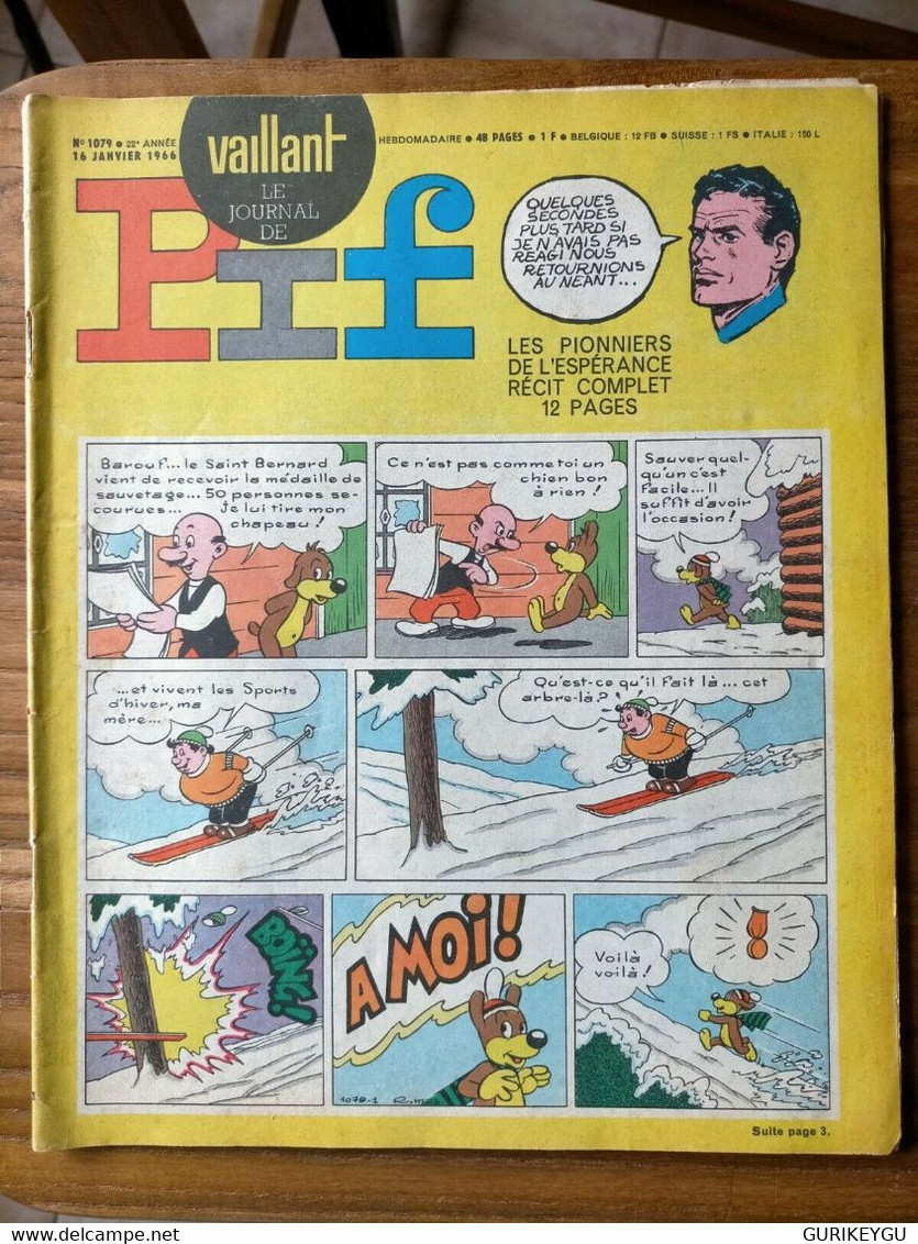 PIF VAILLANT  N° 1079 LES PIONNIERS DE L'ESPERANCE TOTOCHE GOTLIB 1966 GREG - Pif & Hercule