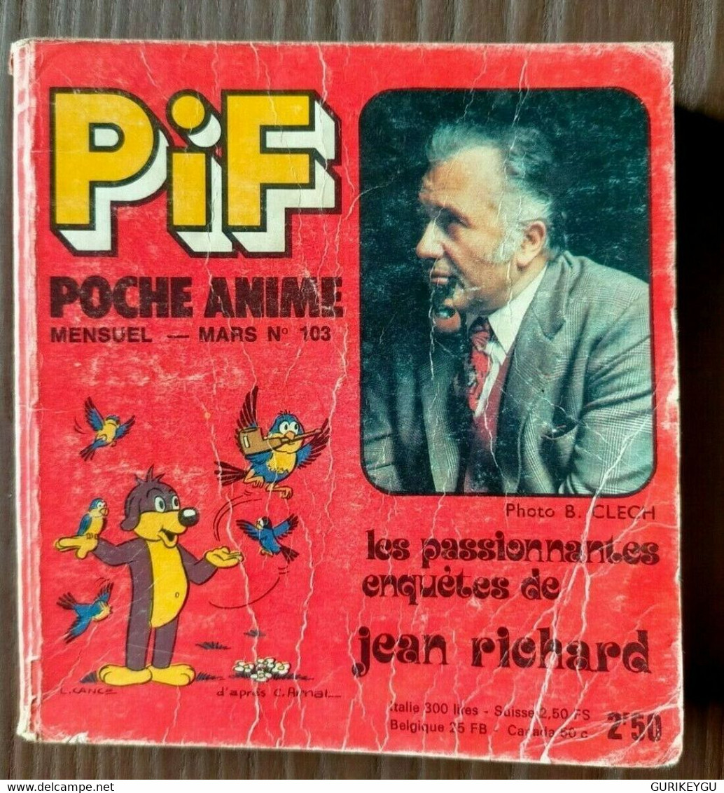 PIF POCHE Animé N° 103 Jean Richard Vaillant - Pif & Hercule